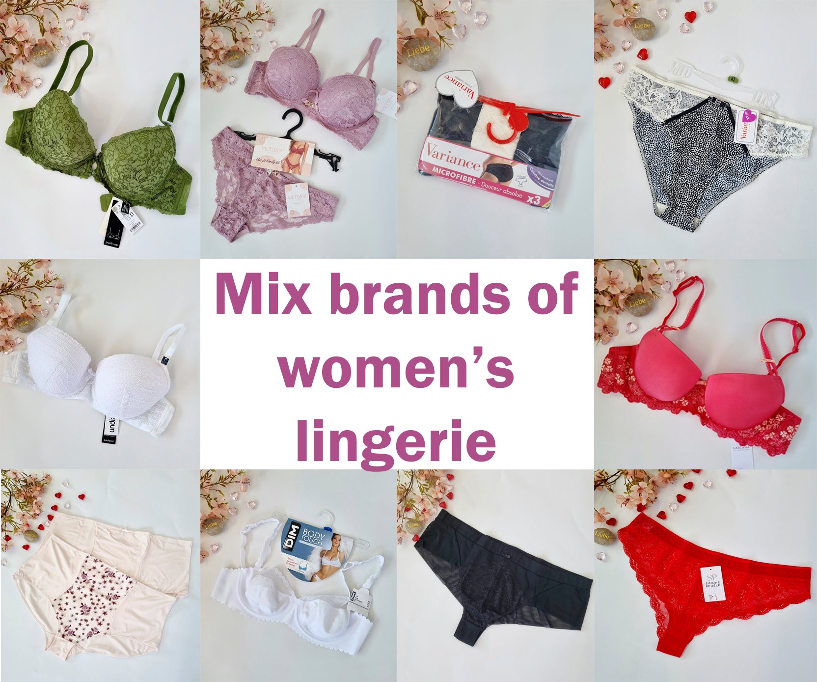 Mix sets of women's underwear by Lascana, Simone Perele, Vivance, Petite Fleur, Nuance Mix sets of women's underwear by Lascana, Simone Perele, Vivance, Petite Fleur, Nuance